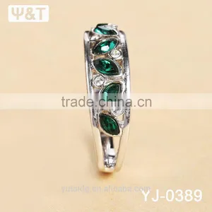 Jingli Jewelry Hot Sale Green Stone Silver Ring (YJ-389) thumbnail-4