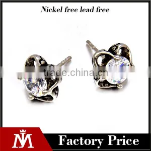 New Arrival New Style Customzed Earrings Fashion Big cz Stud Earrings thumbnail-1