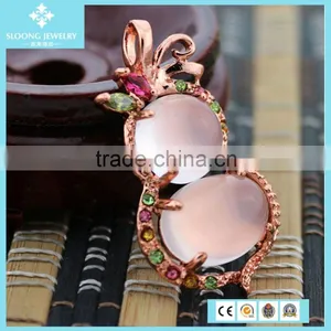 Cute Calabash Shape Gemstone Point Pendant Jewelry for Necklace thumbnail-2