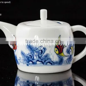 280ml Red Fish Painting Ceramic Tea Pot thumbnail-1