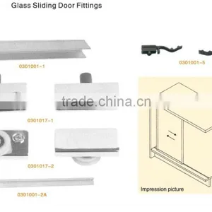Aluminum, Steel and PA6 (nylon) Accessories for Glass Sliding Door thumbnail-1