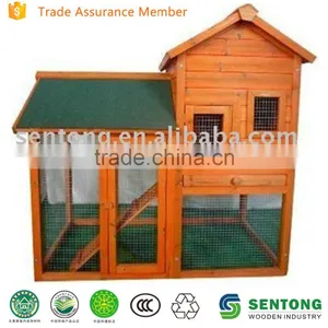 Wooden Rabbit House With Steel Net thumbnail-1
