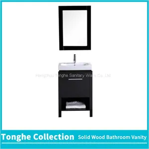 Tonghe Collection Double Sink Espresso Finish Bath Vanity Set thumbnail-1