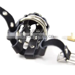SEX TOYS STAINLESS STEEL MALE COCK RINGS WITH LEATHER ADULT SEX TOYS MALE COCK RINGS FOR SEX GAME MALE COCK RINGS WHOLESALE thumbnail-3
