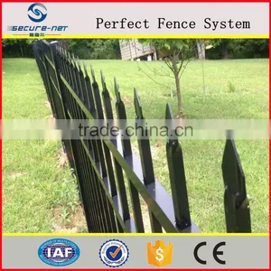 Pvc Coated Spear Top Wrought Iron Picket Fence for Garden Wall Fence thumbnail-3