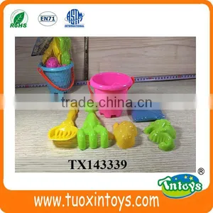 Plastic Summer Toy Sand Beach Bucket Toys Set for Sale 5pcs thumbnail-2