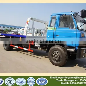 Dongfeng 4x2 One Tow Two Flatbed Wrecker Towing Truck thumbnail-1