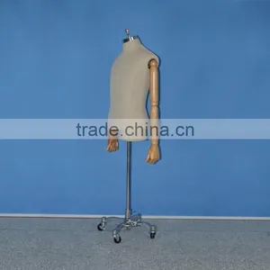 Male Tailor Mannequin Clothing Display Racks Props Wooden Hand Plating Bonnet thumbnail-2