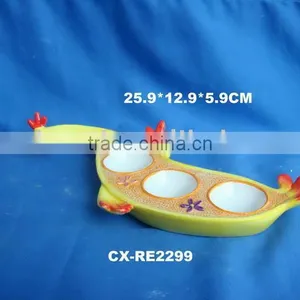 Ceramic Square Egg Holder -dolomite Rabbit Porcelain Egg Cup thumbnail-1
