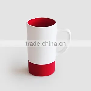 2016 Hot Sale Tall Ceramic Coffee Mug With Silicone Base thumbnail-5