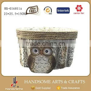 25.5 CM Large Home and Garden Decorative Owl Statue Flower Pot thumbnail-1