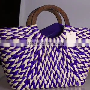 Fashion Straw Beach Bag Corn Bran Bags Factory Supply thumbnail-1