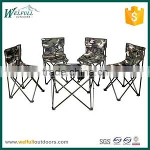 Camouflage Camping Small Foldable Dinning Table and 4 Chairs thumbnail-1