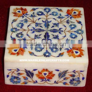 Inlay Design Marble Box, Marble Inlay Design Gift Boxes, Marble Inaly Design Box thumbnail-1