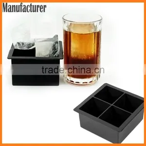 Hiqh Quality 4 Caves Silicone Ice Cube Tray / 4 Cubes Square Silicone Ice Mold thumbnail-3