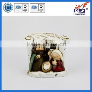 Handmade Christmas Holy Family Nativity Scene With LED Lights thumbnail-1