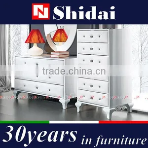 White Leather Bed / Double Bed Frame / Dubai Bed Furniture B904 thumbnail-4