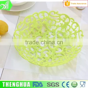 Gold Fruit Plate Decorative Indian Serving Tray thumbnail-3