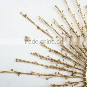 Gold Mirror Hammered Metal Frame Mirror thumbnail-6
