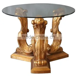 MO-4500-01 Leading Antique Furniture Table With Glass Top thumbnail-1