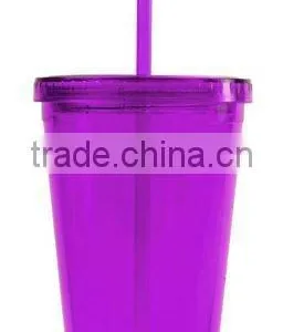 Various Color BPA Free 16oz Double Wall Plastic Tumbler thumbnail-3