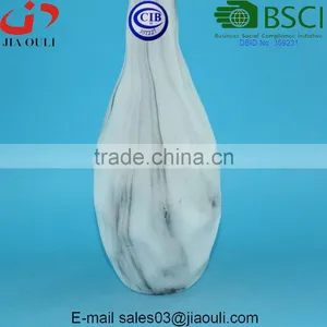 New Design Water Transfer Printing Ceramic Home Decor Vase White Marble Color thumbnail-4
