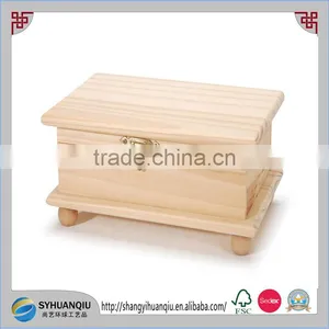 Natural Wooden Gift Box With 4 Boll Legs thumbnail-1