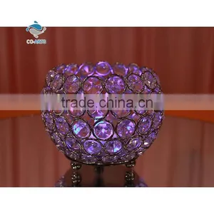 Good Quality Table Decoration Round Bling Purple Candelabra for Weddings thumbnail-1