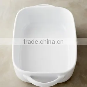 Customized Ceramic Oval Bakeware Cake Plate thumbnail-5
