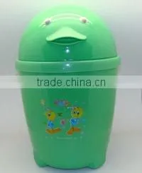 Promotional Green Color Plastic Waste Bin thumbnail-1