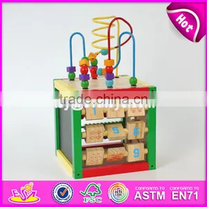 Best Educational Bead Maze Toys Mini Wooden Kids Activity Cube W11B142 thumbnail-6