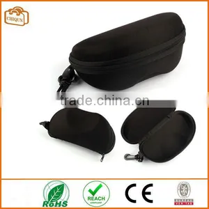 Fashion Portable Carabiner Eye Glasses Sunglasses Hard Case Protector Box (Black) thumbnail-1