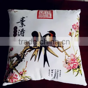 White Pillow With the Plum Flower Pillow thumbnail-1