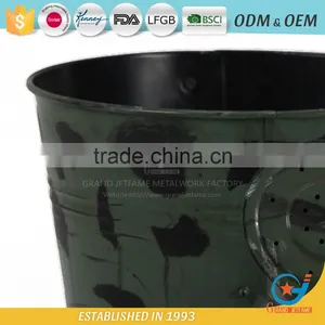 8 Inch Galvanized Flower Planters Pots for House Plants Metal Plant Pot thumbnail-6