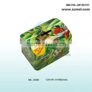 Chest Tin Coin Bank With Lock thumbnail-1