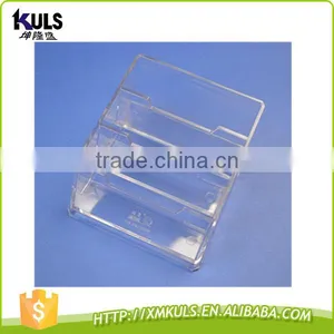 Three Layers Transparent Plastic Business Card Case thumbnail-1