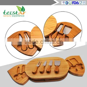 Manufacturers Selling 100% of the Natural Bamboo Cheese Board and Sliding Out Type and Cutlery Drawer thumbnail-2