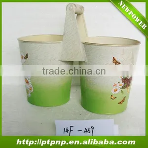 Different Shapes Decal Metal Flower Pots thumbnail-5