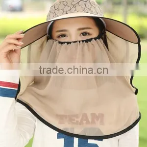 Korean Edition Sun Hat Hat Female Summer Lace Protection of Neck Neck Eaves Sunscreen Caps ms Outdoor Cycling Caps thumbnail-2