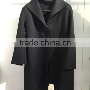 Ladies Handle Dark Grey 100% Wool Coat for Sring and Fall thumbnail-5
