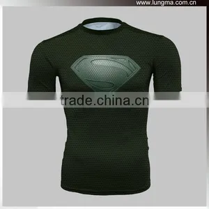 Superman Best Selling Men's Custom Compression Sports T Shirt thumbnail-2