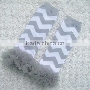 Christmas Baby Leg Warmers Cotton Knitted Printed Warmer With Ruffles Toddler Knee High Socks thumbnail-2