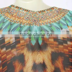 DIGITAL Print SHIRT Crystal Kaftan CAFTAN Tunic Poncho Blouse KURTA thumbnail-3