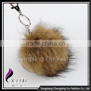 CX-A-65 2016 New Genuine Faux Raccoon Fur Ball Keychain thumbnail-2