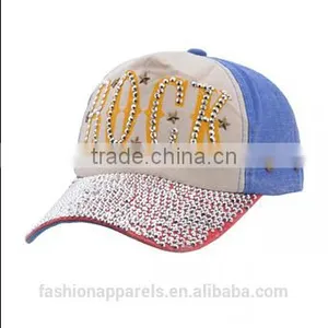 Custom 100% Polyester Printed Rock Contrast Color Baseball Cap 5 Panels thumbnail-1