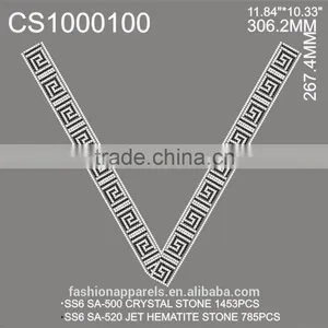 Custom Simple Line Rhinestone/Acrylic /Gem Stone Glitter Hot Fix Rhinestone for Clothing thumbnail-1