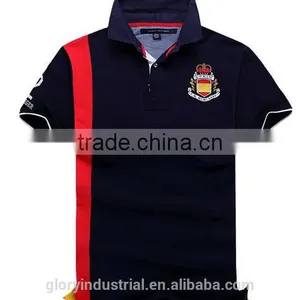 Summer Casual Flag Slim Fit Baseball Embroidery Man Polo T-shirt Wholesale thumbnail-2