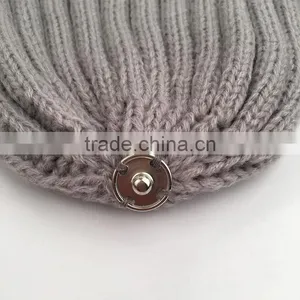 Myfur Wholesale Women Wool Beanie With Genuine Fox Body Fur Bobble thumbnail-5