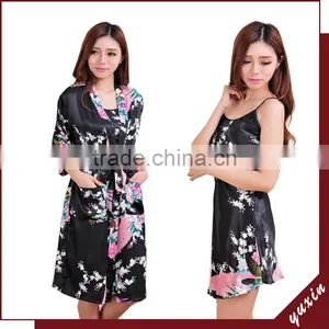 Japaness Sexy Girl Kimono Kimono Dress Kimono Satin Robe TP030 thumbnail-1