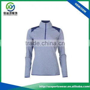 High Quality 50%cation 50%polyester Women's Quarter-zip Pullover Sweatshirt thumbnail-1